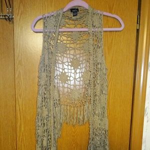 Large Woven Cover Up Summer Vest from Rue 21